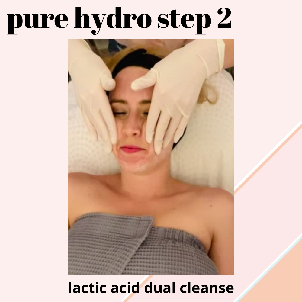 Cleansing twice with lactic acid