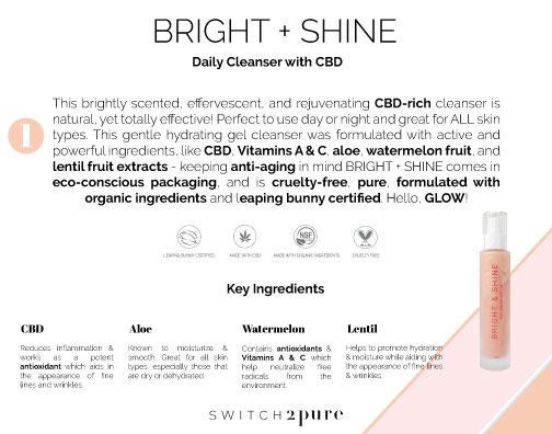 Switch2pure bright & shine gel cleanser