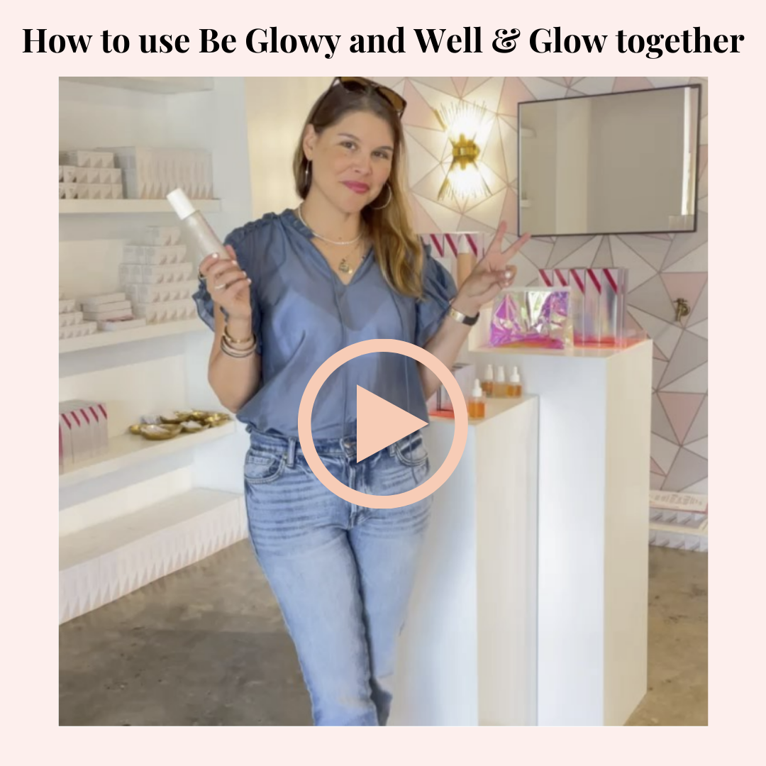 How to use be glowy and well and glow together via switch2pure on instagram