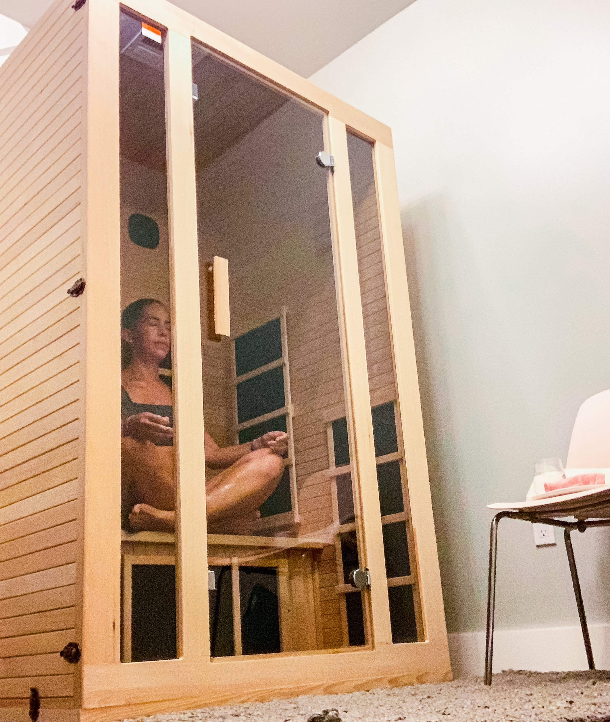 Infrared sauna at Switch2pure wellery and spa
