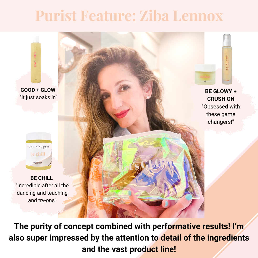 Ziba Lennox with Switch2pure travel discovery kit