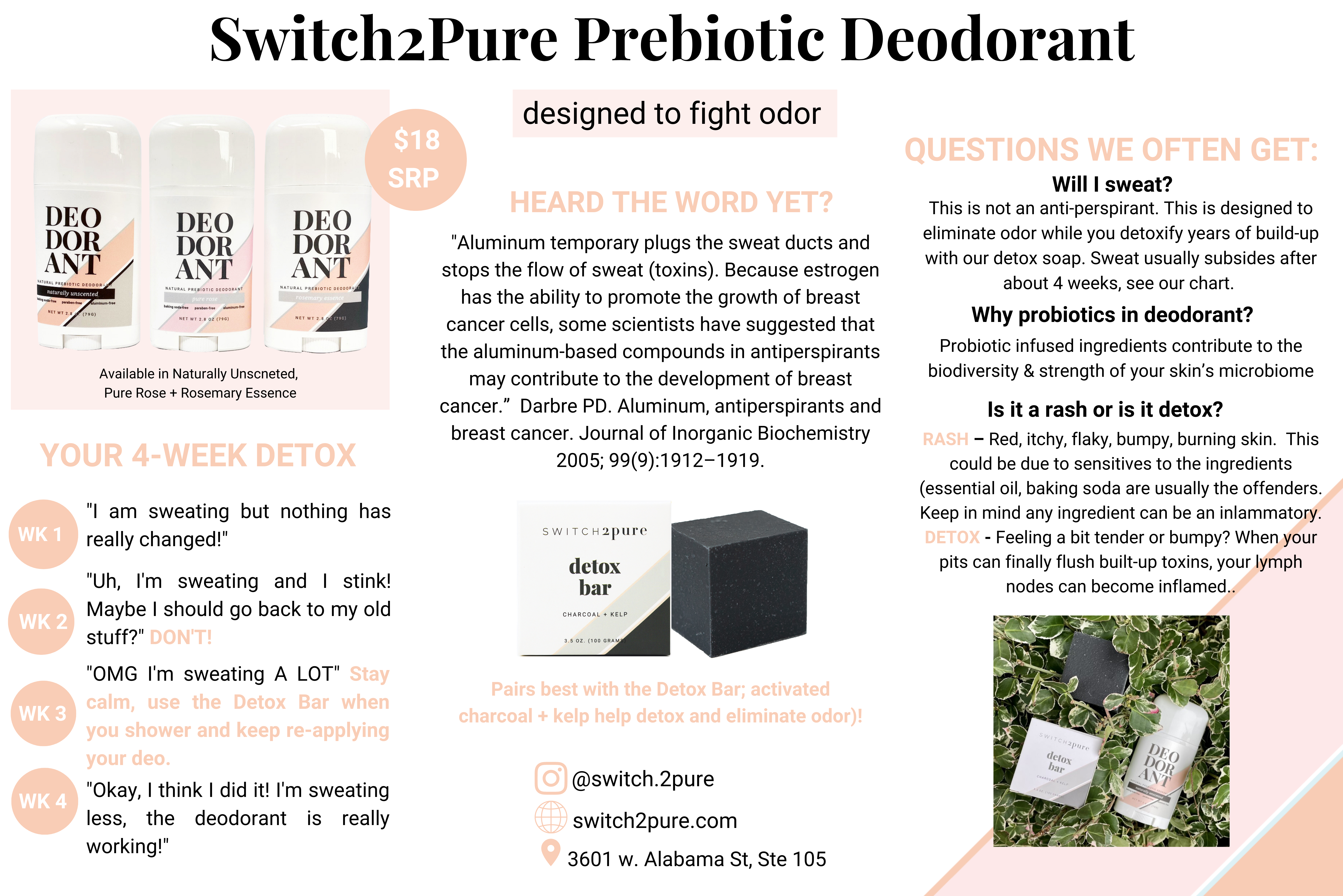 Switch2pure Prebiotic Deodorant 